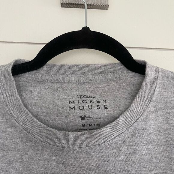 Disney Adult Medium Grey Mickey Mouse Classic & Original Grey Tee Shirt - Picture 3 of 5